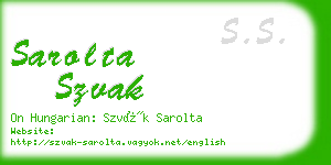sarolta szvak business card
